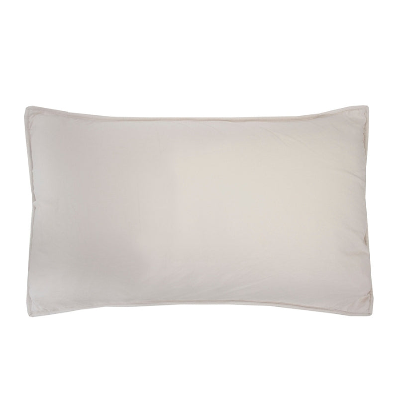 alt="Plain back view of a neutral colour pillowcase"