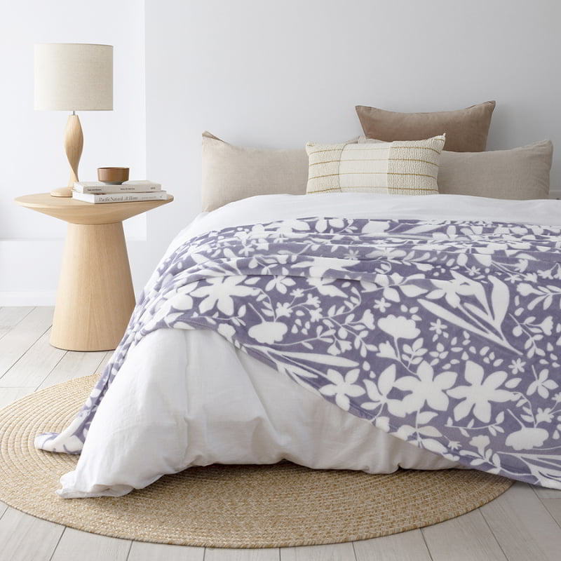 Super soft and silky fabric with a gorgeous floral print. Perfect for adding warmth to the bed. Machine washable.