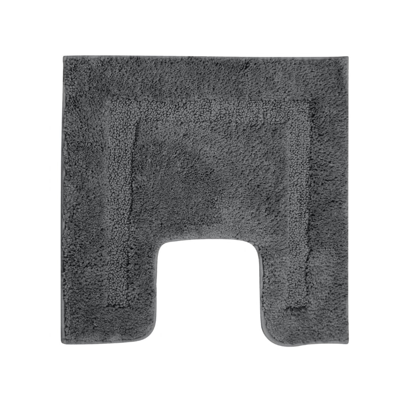 alt="An actual picture of microfibre contour bath mat in cobblestone colour, showcasing its minimalistic design and inviting softness."