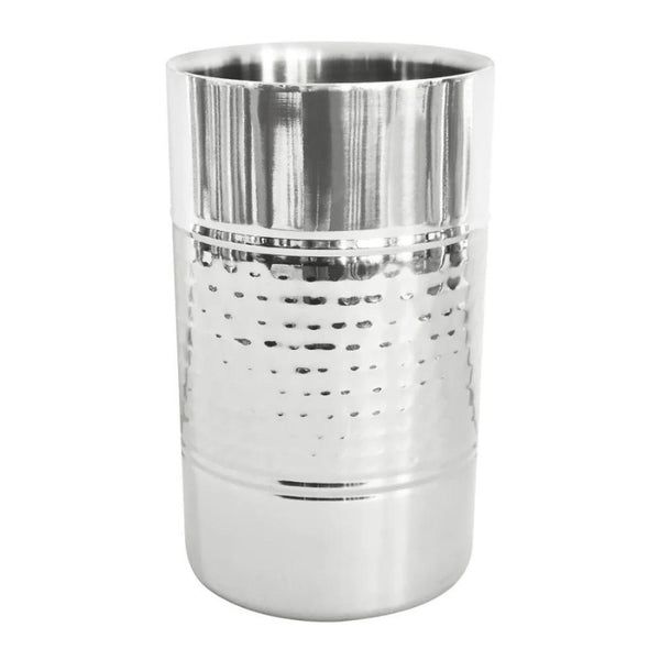 alt="A stunning Beverage Tub hammered chrome featuring its high quality."