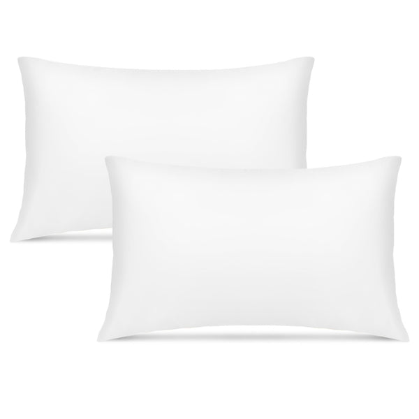 alt="Hypoallergenic white standard pillowcases crafted from premium bamboo fibres, these pillowcases offer unparalleled softness"
