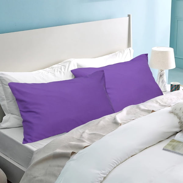 alt="Hypoallergenic and naturally anti bacterial purple king pillowcase crafted from a soft 100% polyester"
