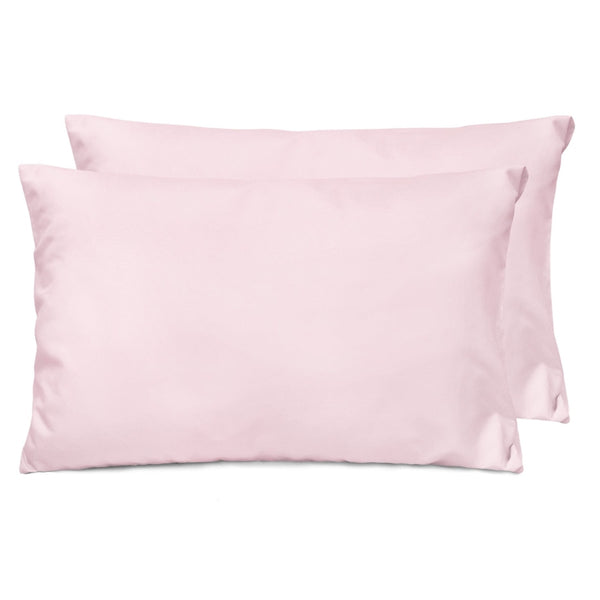 alt="Hypoallergenic and naturally anti bacterial pink standard pillowcase crafted from a soft 100% polyester"