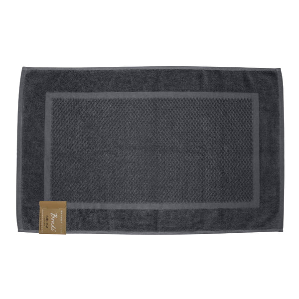 alt="Coal bondi zero twist hand towel, a vision of purity and softness for a luxurious touch"