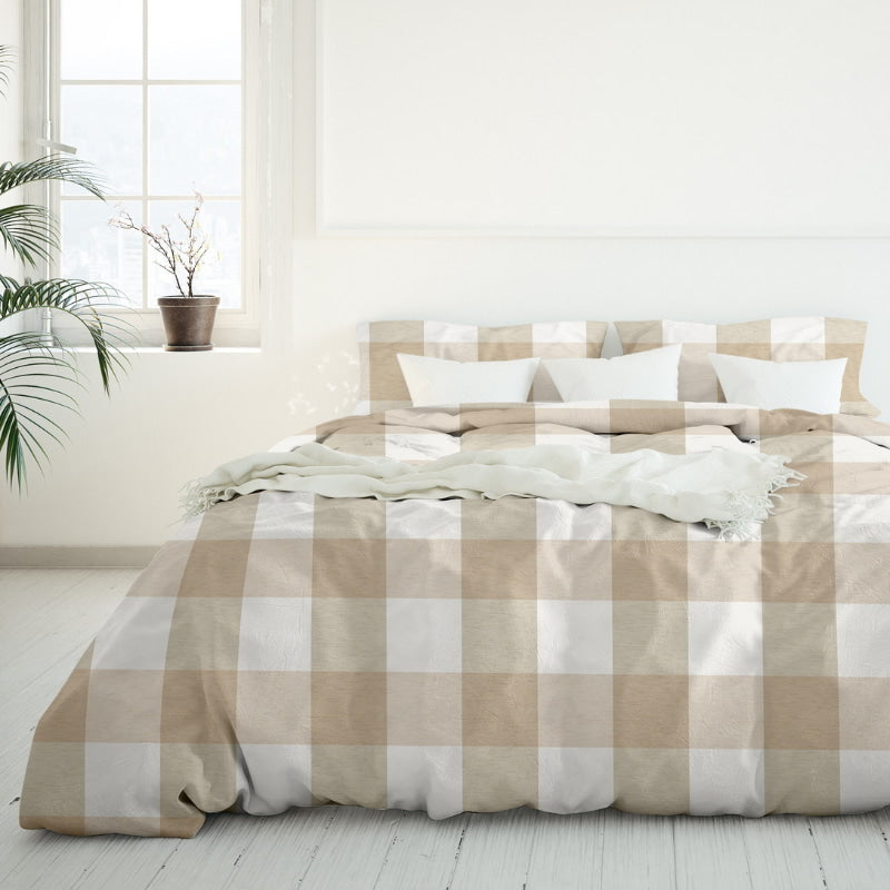 Close up details of the Chelsea Sunwashed Birch Comforter Set that combines comfort and sophistication which gives your house a dash of subtle elegance.