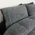 Morgan and Reid Black White Snuggle Fleece Comforter Set
