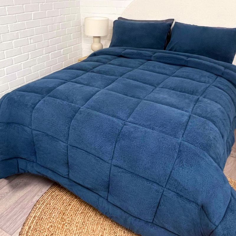 Morgan and Reid Midnight Blue Snuggle Fleece Comforter Set