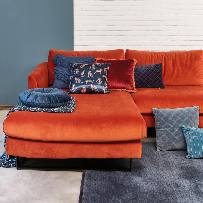 Bedding House Heather Blue 45x45cm Filled Cushion (6682992279596)