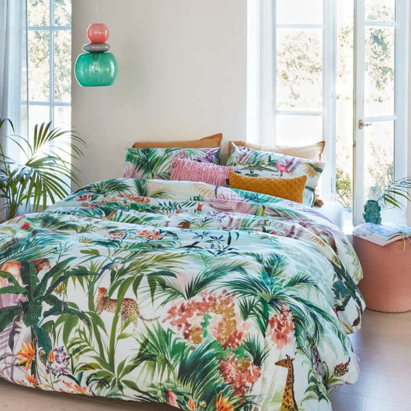 Bedding House Paradise Lost Cotton Multicoloured Quilt Cover Set (6683523416108)