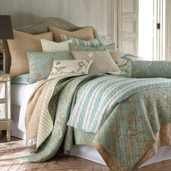 Classic Quilts Lyon Teal Coverlet Set (6632097972268)