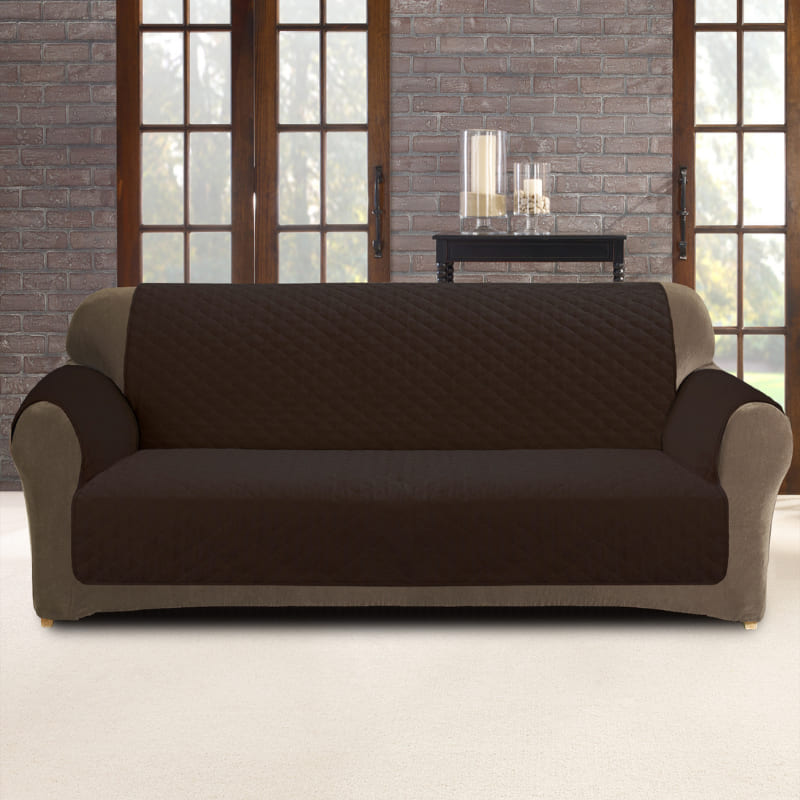 Custom Fit Coffee Sofa Cover Protector (6660868833324)