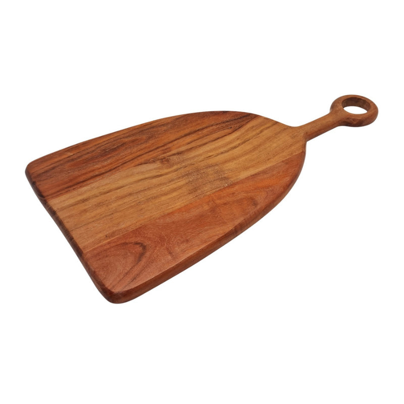 alt="Side view of an exquisite chopping board made from acacia wood"