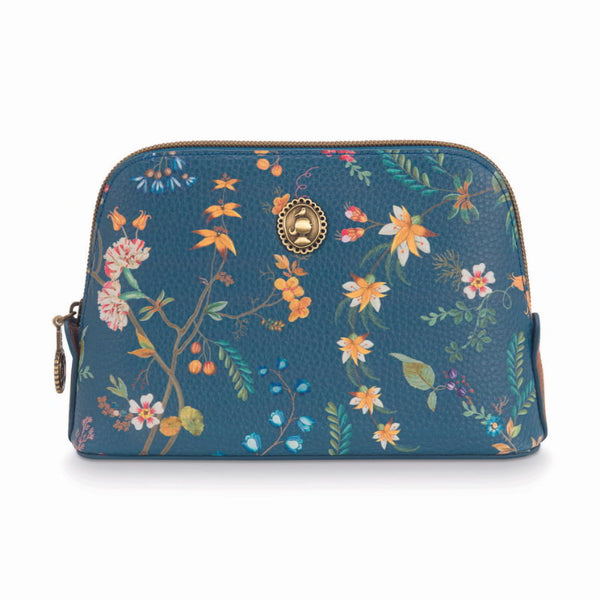 PIP Studio Petites Fleurs Dark Blue Triangle Cosmetic Bag (6752907919404)