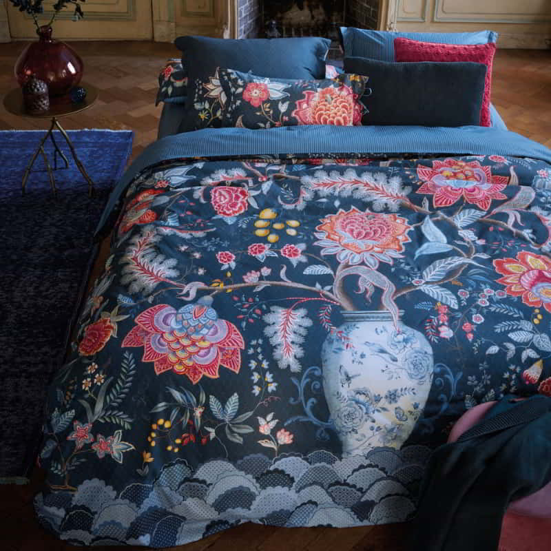PIP Studio Tree of Life Cotton Dark Blue Quilt Cover Set Australia