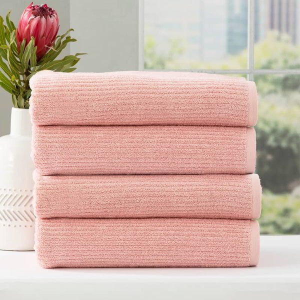 Renee Taylor Cobblestone 4 Piece Blush Bath Towels (6624952647724)