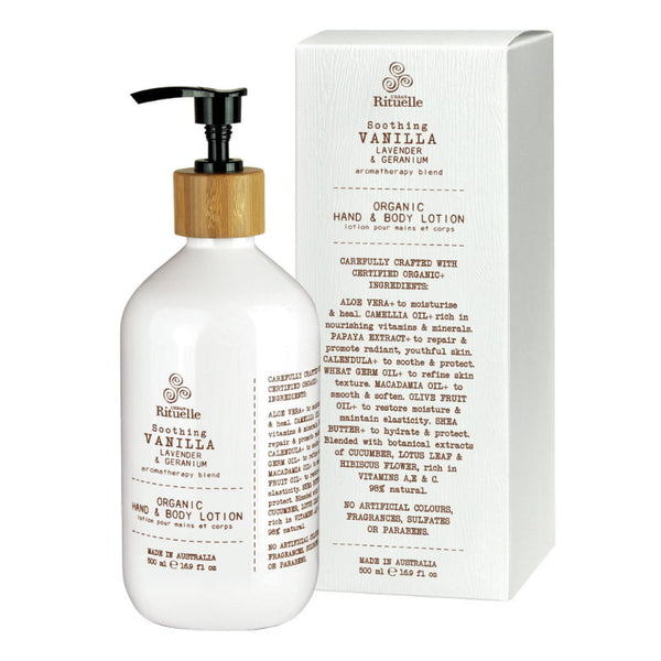 Urban Rituelle Vanilla, Lavender & Geranium Blend Hand Body Lotion (6672547545132)