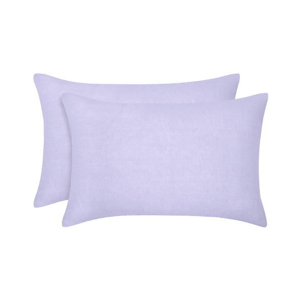 Vintage Design French Linen Lilac Standard Pillowcases Set of 2 (6991536816172)