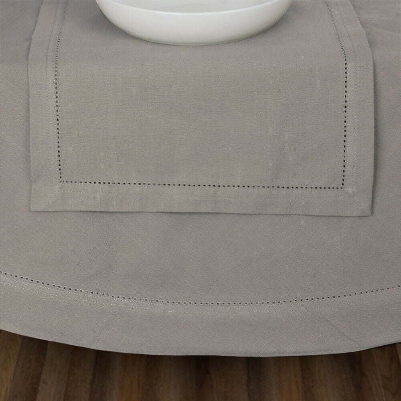 Rans Elegant Hemstitch Grey Tablecloth (4966899679276)