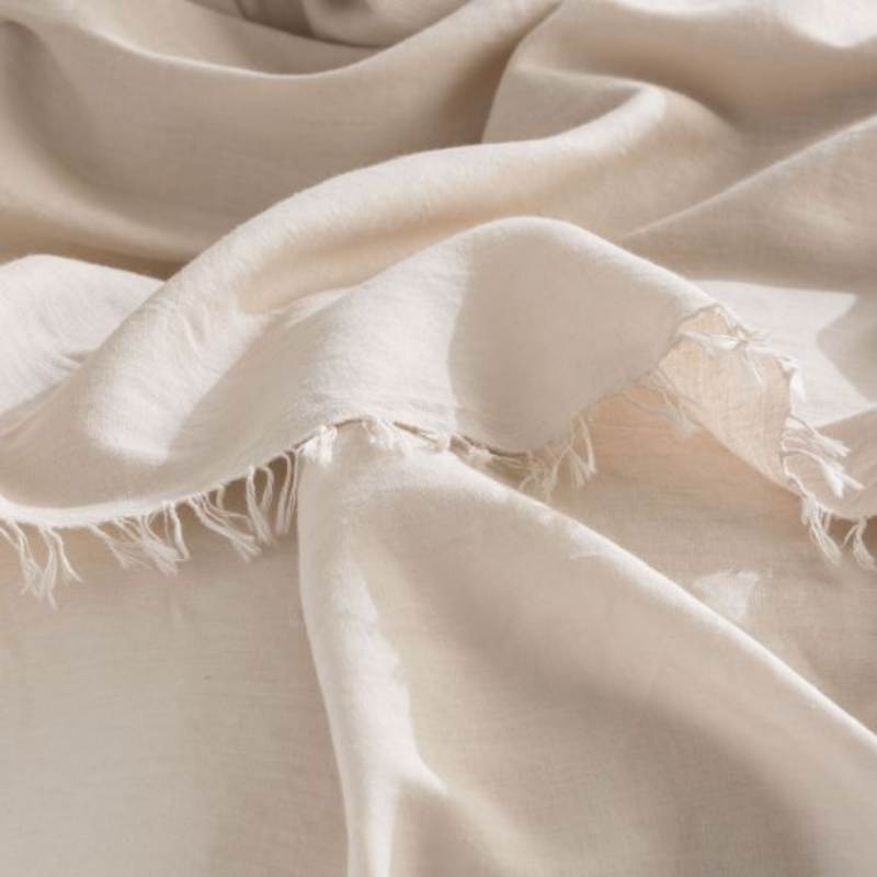 Renee Taylor Cavallo Washed French Linen Natural Throw