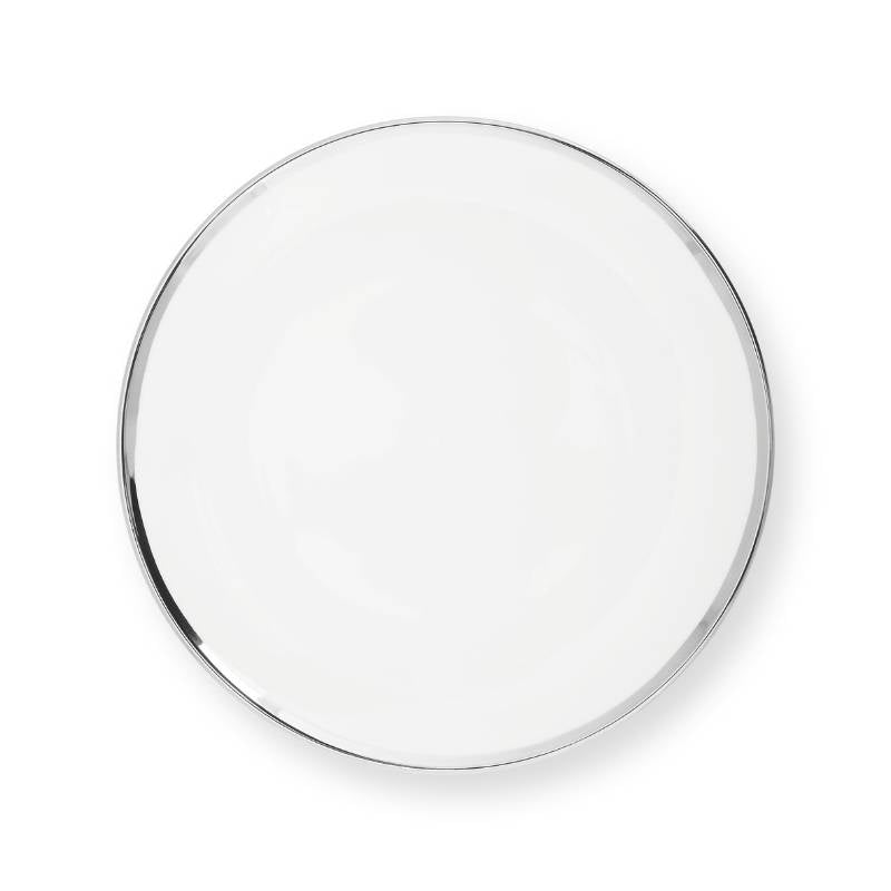 VTWonen White Silver 20cm Porcelain Plate (6999619829804)