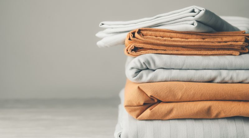 A cosy pile of luxurious sheets