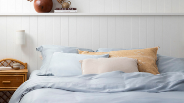 blue bamboo quilt cover