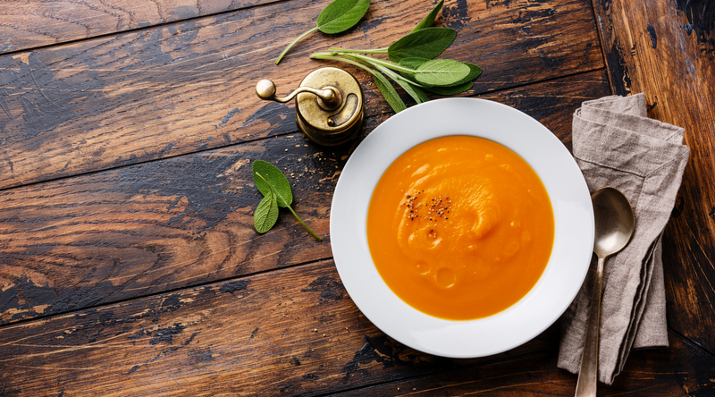 Roast Pumpkin and Sweet Potato Soup