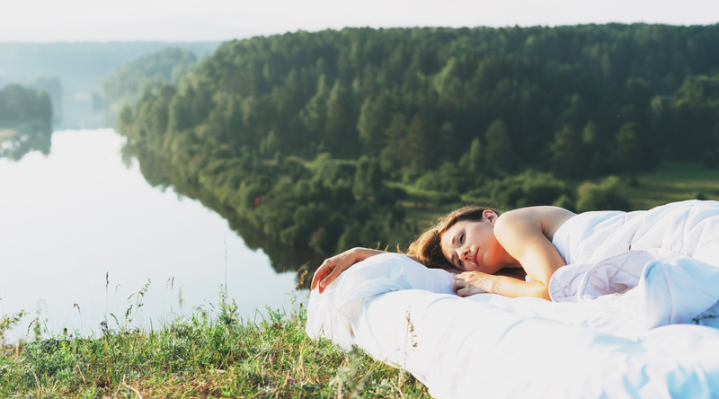 summer bed outside
