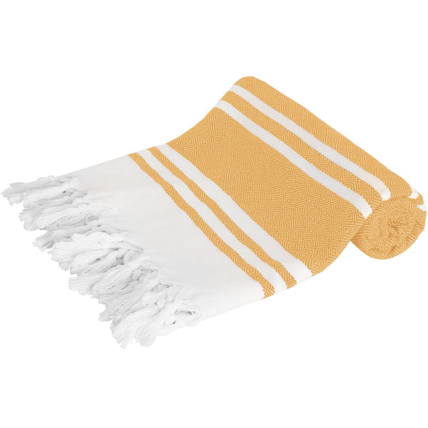 Linenova Cotton Turkish Orange Beach Towel
