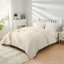 Linenova Cotton Blend White Quilt Cover Set