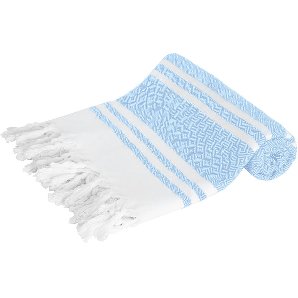 Linenova Cotton Turkish Blue Beach Towel