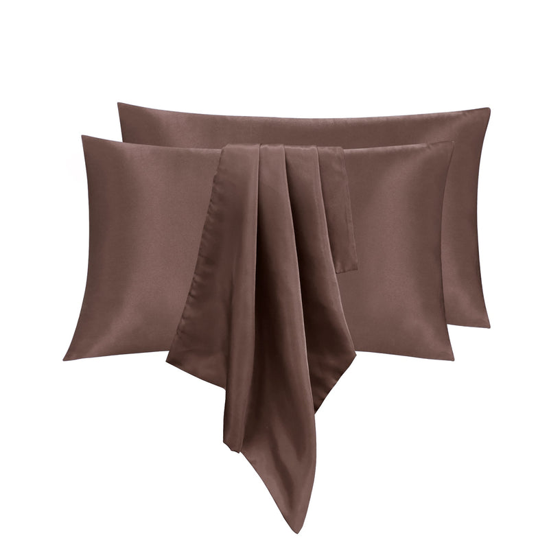 Linenova Silky Smooth Satin Standard Pillowcase 2 Pack