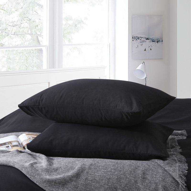 Linenova Microfibre Standard Pillowcase 2 Pack