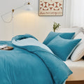 Linenova Pre-Washed Rust Quilt Cover Set