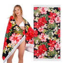 Linenova Cotton Velour Reactive Nautical Stripe Printed Beach Towel