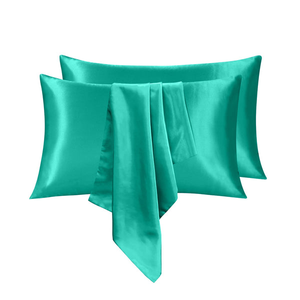 Linenova Silky Smooth Satin Standard Pillowcase 2 Pack