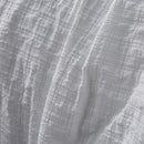 Close-up of double-layer gauze fabric showing soft weave and stitched detail in Augusta White Quilt Cover Set