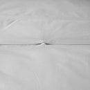 Close up details of the Accesorize Double Stitch Grey Quilt Cover Set, a luxurious blend of bamboo and cotton for year-round comfort.