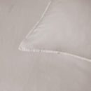 Double stitch details of the the stone quilt cover set of Accesorize, which combines the bamboo and cotton fabric. 