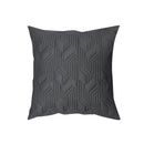 Charcoal European bamboo cotton pillowcase on a neatly styled bed with soft natural lighting.