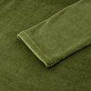 alt="Sleeve details of the super soft moss blanket"