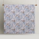 Closer look of a high-quality washed cotton quilt cover set with a floral pattern, ensuring year-round comfort and style.