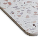 Detailed shot of a multicoloured bath stone with its super porous surface, keeps your floor clean and dry, minimizing bacteria growth.