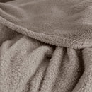 Close-up of Ardor Boudoir Teddy Fleece Blanket in soft natural colour