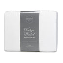 Soft white sheet and pillowcase from the Ardor Boudoir Vintage Washed White Quilt Cover Set, neatly packaged for a stylish look.