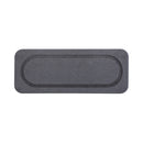 A charcoal rectangular sink mat on a white background, designed to absorb water and enhance sink area aesthetics.