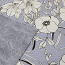 Closer look of elegant floral quilt cover set, enhancing the tranquil ambiance of the bedroom.
