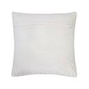 alt="Plain back view of an ivory square cushion"
