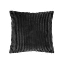 Charcoal Channel Cushion showing full square shape and plush finish


