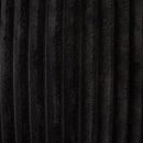 Close-up of velour stripe texture on charcoal cushion fabric

